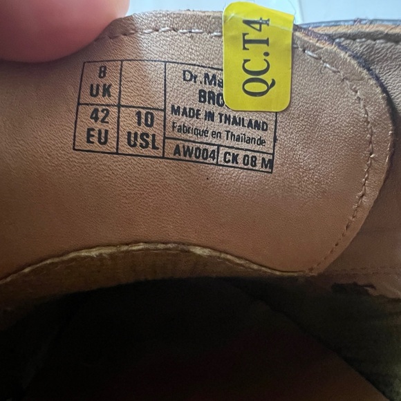 Dr Martens - Brook Leather 2-eye Oxford - Classic Rub Off Burgundy - Picture 6 of 8